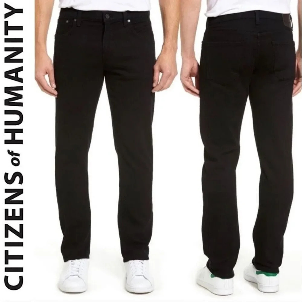 NEW Citizens of Humanity Core Slim Fit Straight Black Jeans Size 29 Mens